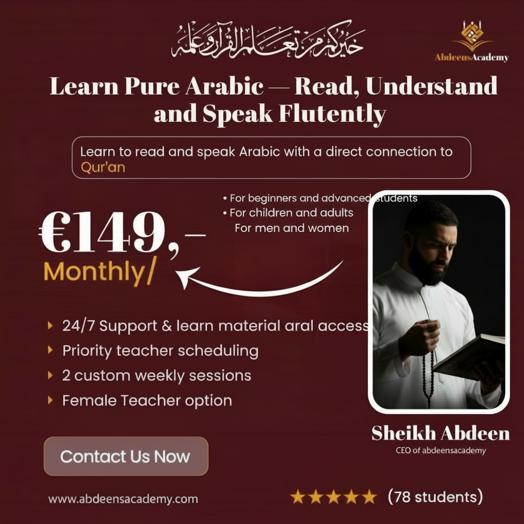 Learn Pure Arabic From 0 to Fluent (1-on-1 Live Guidance)